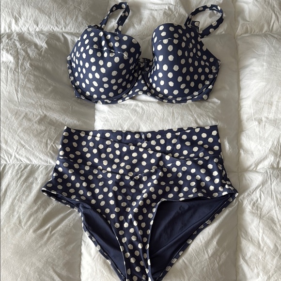 aerie Other - NEW Aerie Navy Polka Dot Bikini